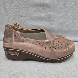 Spring Step L'Artiste Brunbak Grey Clogs Size 38